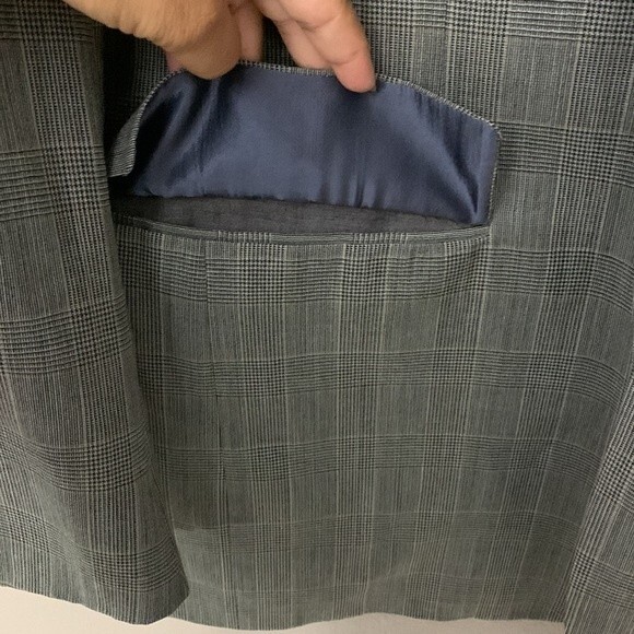 Nordstrom Chaps By Ralph Lauren Mens Virgin Wool Suit Blazer main color Gray - Picture 3 of 16